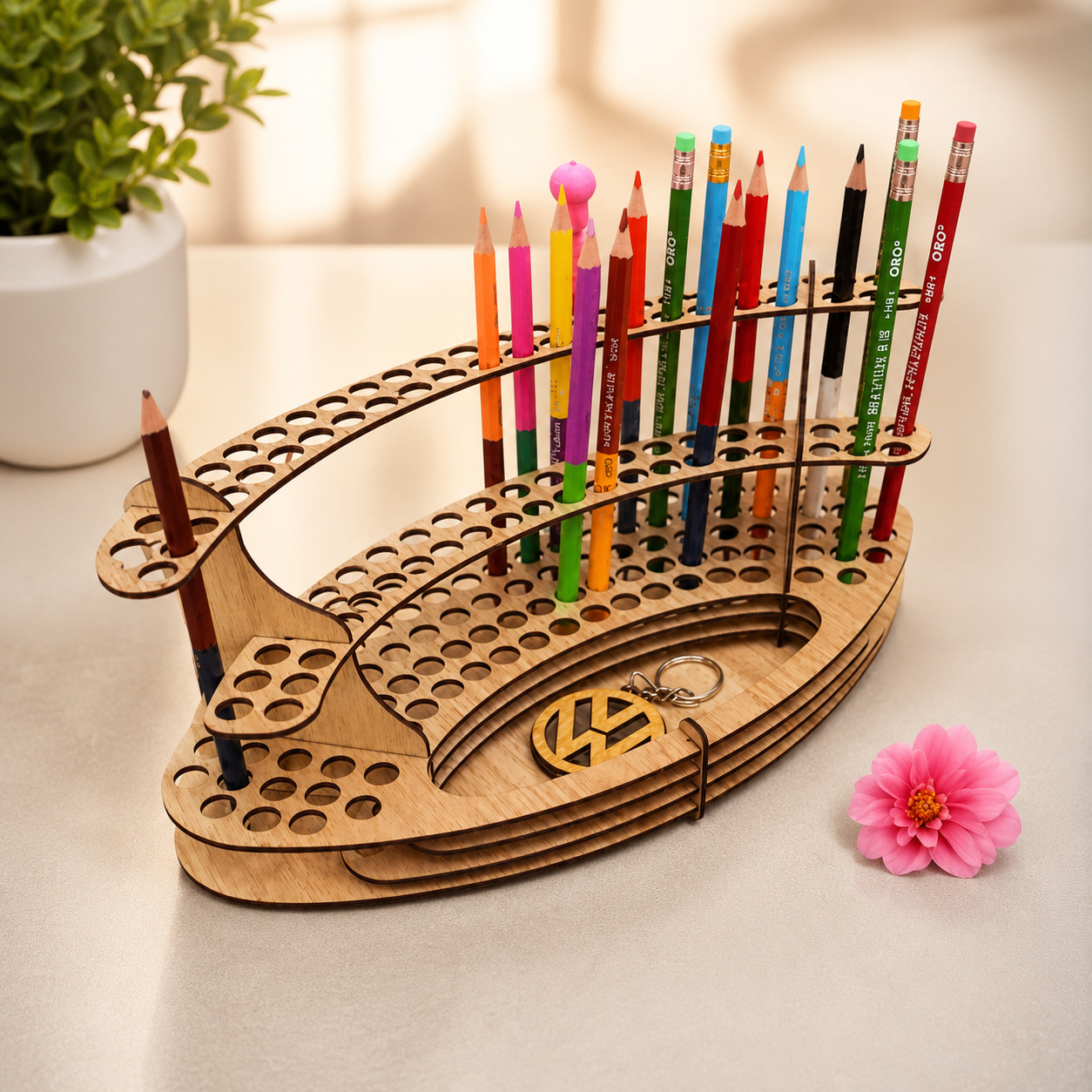 Wooden Desktop Organizer